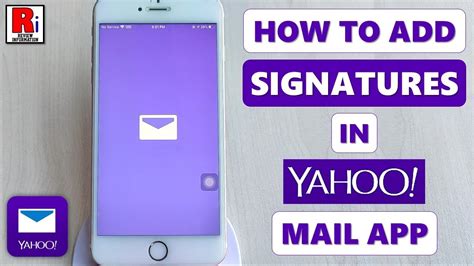 How To Add Signatures In Yahoo Mail From Mobile Youtube