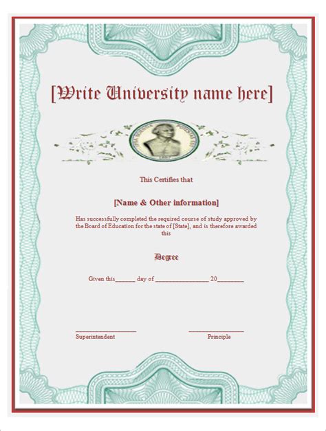 Bachelor Degree Certificate Template Planner Template Free