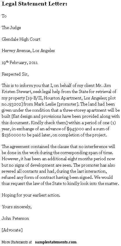 Check spelling or type a new query. Legal Statement Letter #letter #statements #legal #sample ...