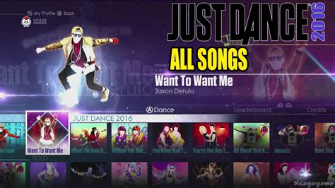 Just Dance 2016 All Songs Full Songlist Hd Youtube