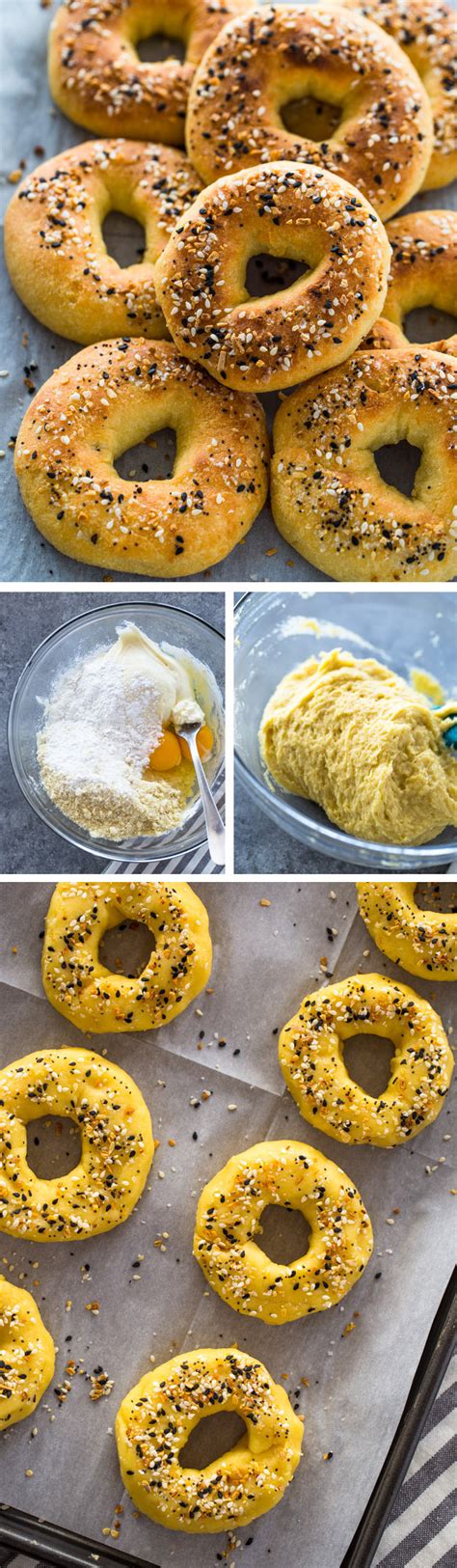 A low carb bagel recipe from danielle michalski made with vital wheat gluten, pecan meal, & protein powder. Low-Carb Keto Bagels | Gimme Delicious