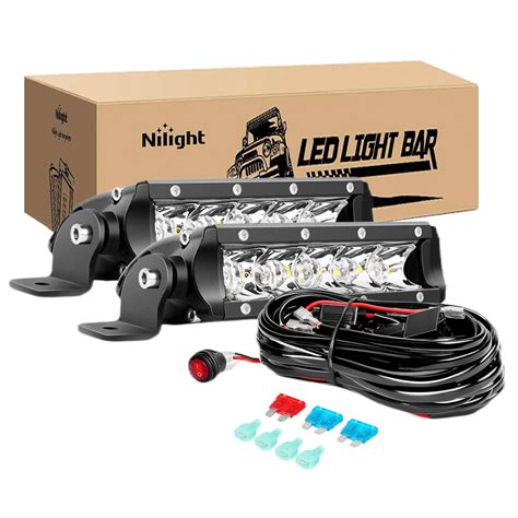Nilight 30w Led Light Bars And Wiring Harness Kit