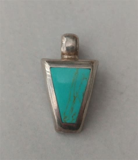 Sterling Silver Mexico Turquoise Pendant Turquoise Pendant