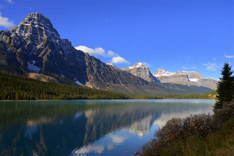 Wallpaper Autumn Lake Canada Mountains Reflection Fall Water