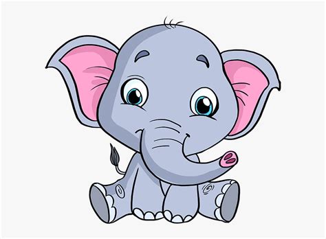 How To Draw A Baby Elephant Really Easy Drawing Tutor