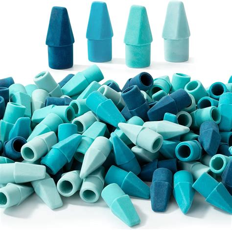 Mr Pen Pencil Erasers Toppers 120 Pack Blue Shades