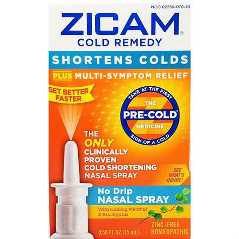 Zicam Cold Remedy Plus Multi Symptom Relief Nasal Spray 050 Fl Oz Hargraves Online Healthcare