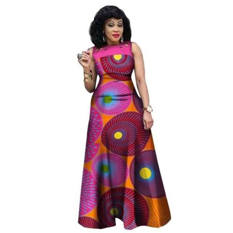 African Dresses For Women African Print Clothing Sleeveless Sexy X11356 Vestidos Africanos