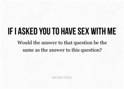Funny Trick Question Sex Pinterest