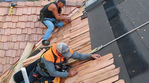 Installing Cedar Shakes Shingles At A Wall Roof Intersection