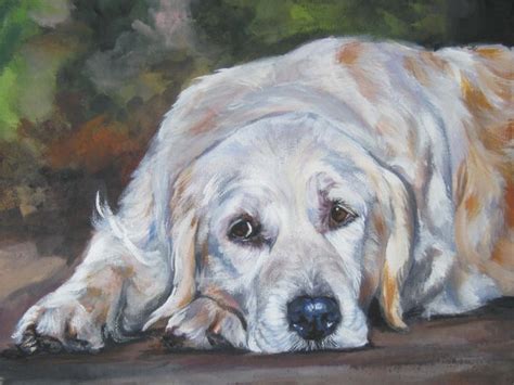 Golden Retriever Dog Art Canvas Print Of La Shepard Painting