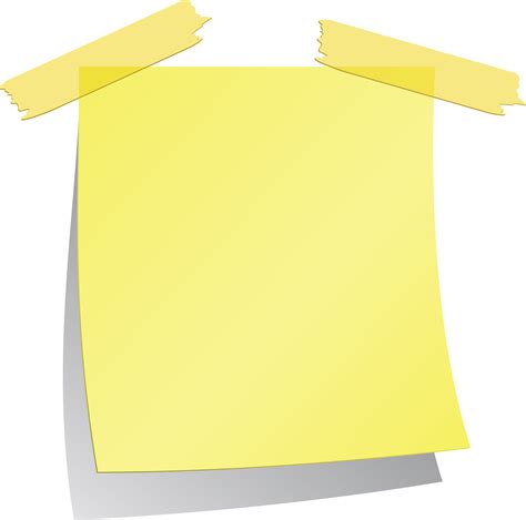 Paper Post It Note Adhesive Tape Yellow Sticky Notes Png Download