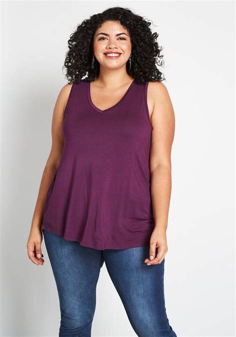 Best Womens Plum Soft Loose Fit Endless Possibilities Tank Top In Xxs