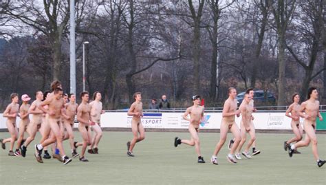 Performing Males Dutch Sports Team Perform Naked