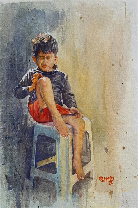 Watercolor Portrait Painting Watercolor Paintings For Beginners