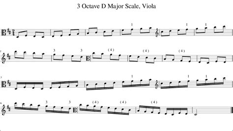 3 Octave D Major Scale Viola Youtube