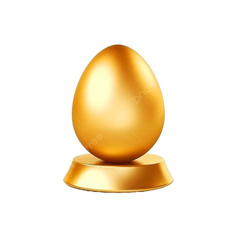 Gold Egg Falling Easter 3d Isolated Minimal Icon Gold Egg Falling