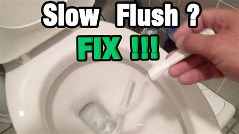 How To Fix Slow Flushing Toilet Tips Slow Draining Toilet Youtube