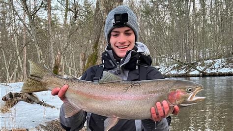 Surprise Steelhead Michigan Fishing Monster Trout Youtube
