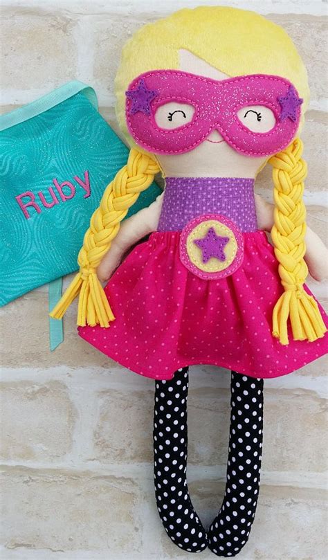 Custom Madepersonalised Superhero Girl Doll Handmade Dolly Dress Up