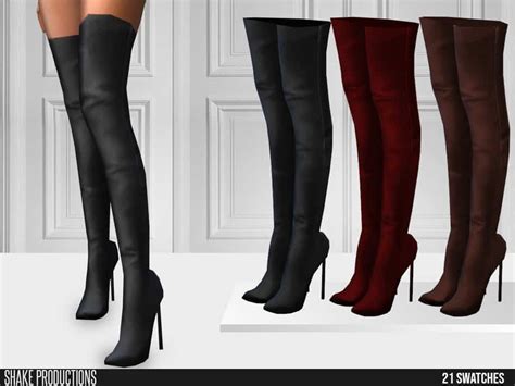 Shakeproductions 598 High Heel Boots Sims 4 Mod Download Free