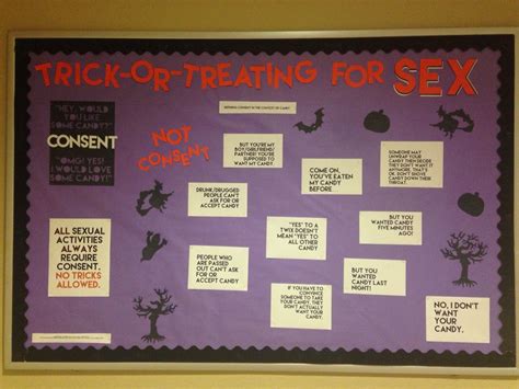 Halloween Themed Consent Bulletin Board Halloween Bulletin Boards College Bulletin Boards