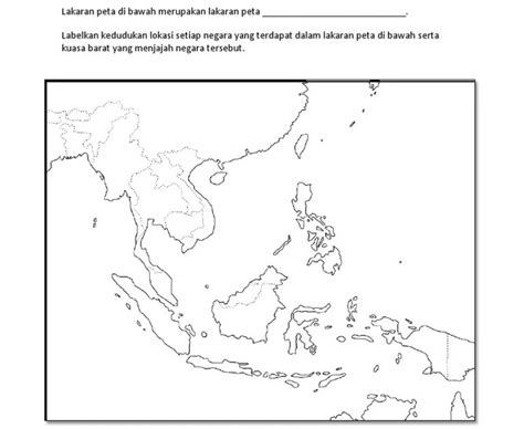 Geografi Peta Asia Tenggara Kosong Buy Stensil Peta Malaysia Pembaris