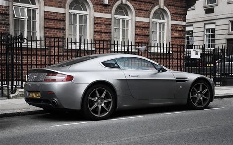 Grey Imposing Luxury Sport Car Aston Martin Vantage V24 Hd Wallpaper