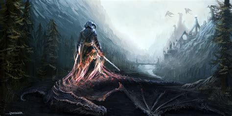Dovahkiin The Elder Scrolls V Skyrim Fan Art Artwork Fantasy Art