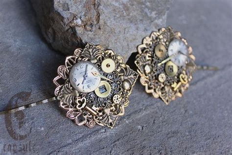 Steampunk Victorian Bronze And Gold Filigree Hair Pin Bobby Etsy