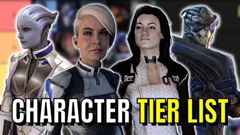 Ranking All Mass Effect Characters Tier List Youtube