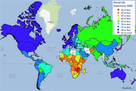 New Maps Who Knows About Life Expectancy Espatial