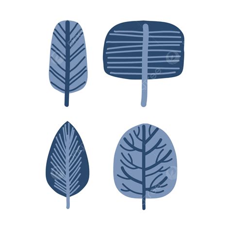 Minimalist Tree Vector Hd Png Images Blue Minimalist Tree Illustration