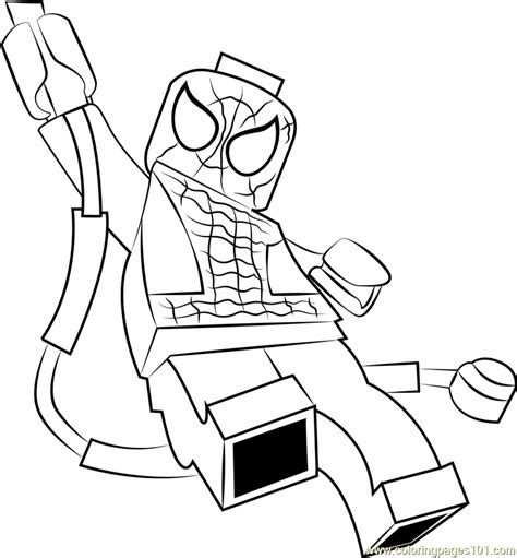 Lego Spider Man Coloring Page For Kids Free Lego Printable Coloring