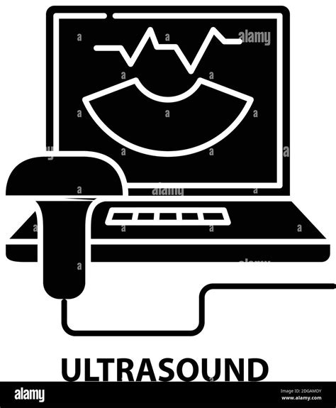 Ultrasound Icon Black Vector Sign With Editable Strokes Concept