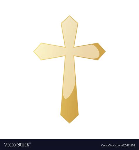 Golden Christian Cross Royalty Free Vector Image