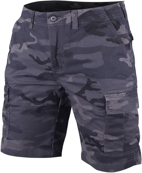 Muscle Alive Mens Cargo Shorts Slim Fit Camouflage Vintage 100 Cotton
