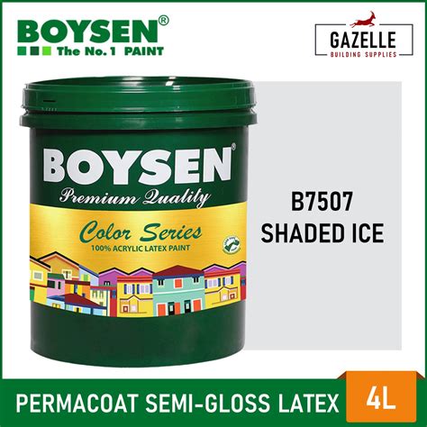 Boysen Color Series Permacoat Semi Gloss Latex Shaded Ice B7507 Acrylic