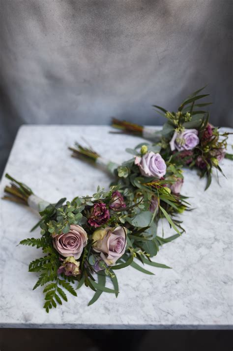 Bridesmaid Bouquets For Amber Wedding At Deity In Brooklyn Featuring