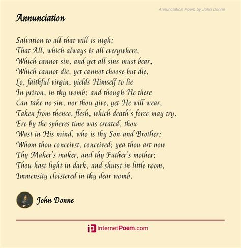 Annunciation Poem By John Donne