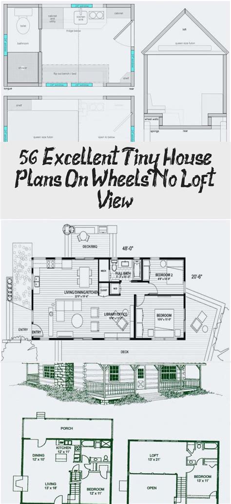 Vermont cottage (best foundation tiny the pdf plans offers both a 20' and 24' house, each with slightly different loft sizing. 56 Excellent Tiny House Plans On Wheels No Loft View ...