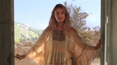 Off The Shoulder Romper Top Worn By Young Donna Lily James In Mamma