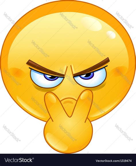 Pointing To His Eyes Emoticon Royalty Free Vector Image