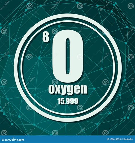 Elemento Químico Del Oxígeno Ilustración Del Vector Ilustración De