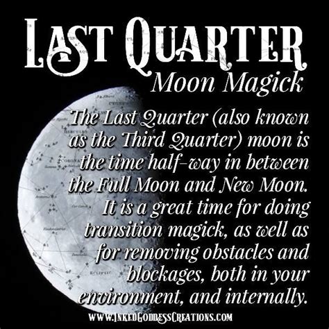 Moon Magick Last Quarter New Moon Rituals Magick Moon Spells