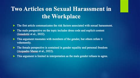 sexual harassment in the workplace power point presentation example