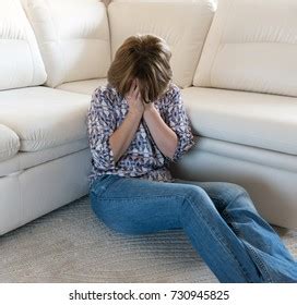Woman Crying Covering Her Face Hands Stock Photo Shutterstock