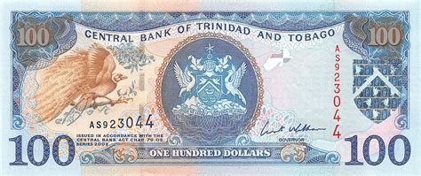 Trinidad And Tobago 100 Dollars 2002 Unc Ttopn45 Trinidad Tobago