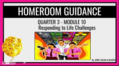 Grade Homeroom Guidance Quarter Module Responding To Lifes Challenges YouTube