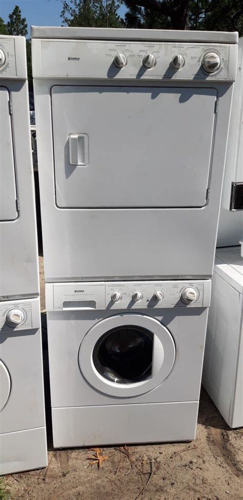 When you buy a new washer and dryer, the company you buy it from will often kindly come out and hook everything up for you. Kenmore stackable washer and dryer front loader for Sale ...